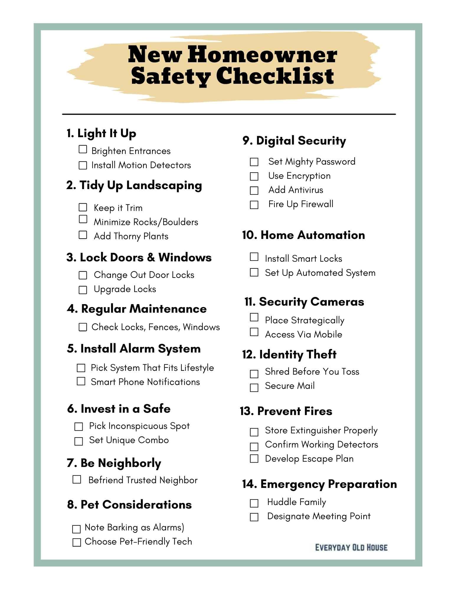 14 Key Safety Tips for New Homeowners - Everyday Old House